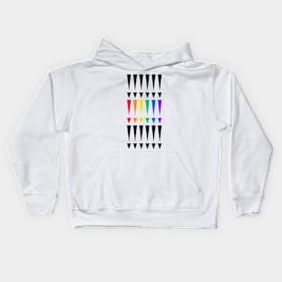 Trianglular Rainbow Pattern Kids Hoodie